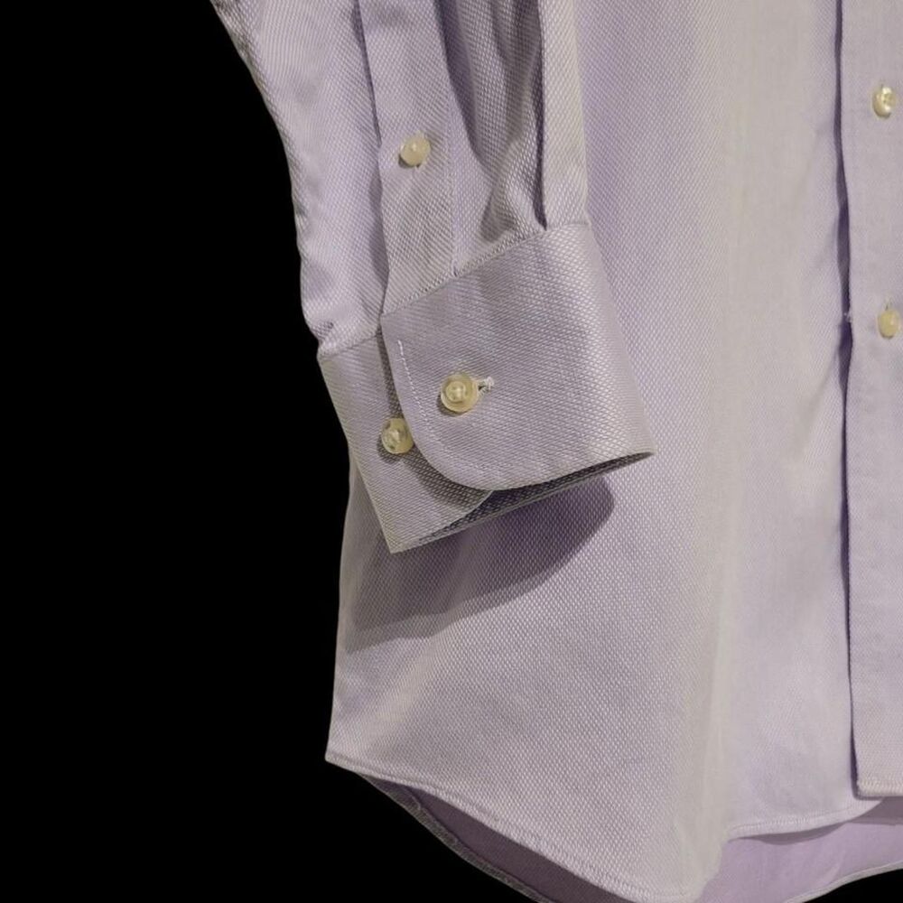Forsyth of Canada Lavender Long Slv Button Dress Shirt Size 16 32/33 - Picture 3 of 6
